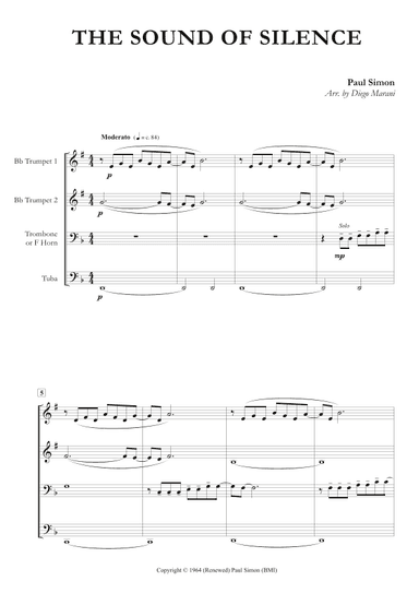 The Sound Of Silence (arr. Diego Marani)