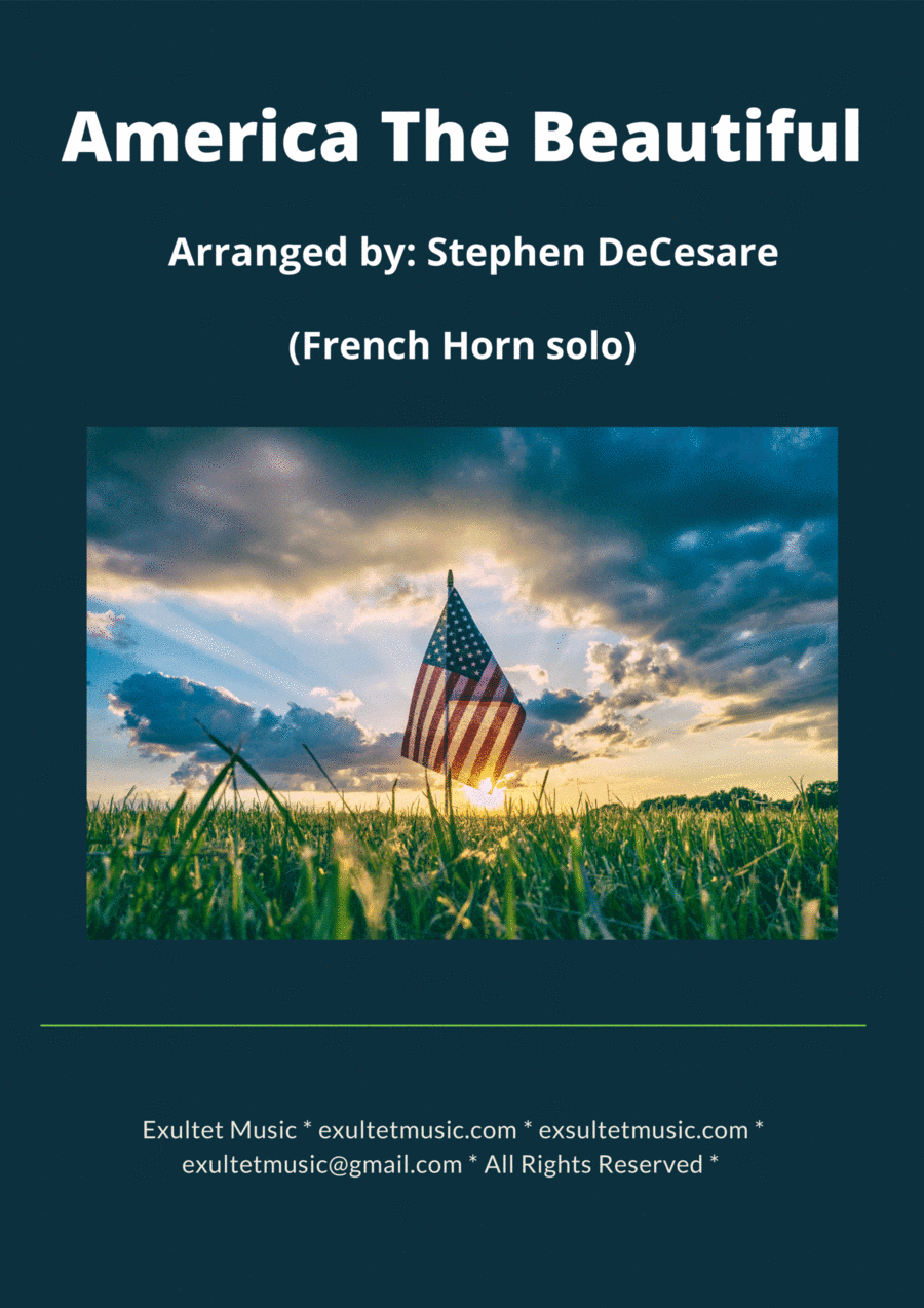 America The Beautiful (French Horn solo and Piano) (arr. Stephen DeCesare)