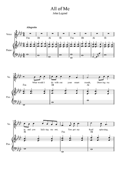 All Of Me (arr. John Legend)