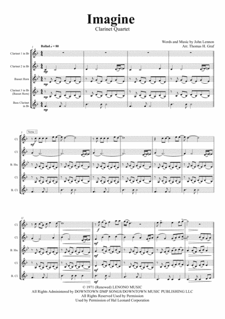 Imagine (arr. Thomas H. Graf)