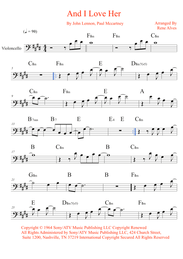 And I Love Her (arr. Rene Alves)