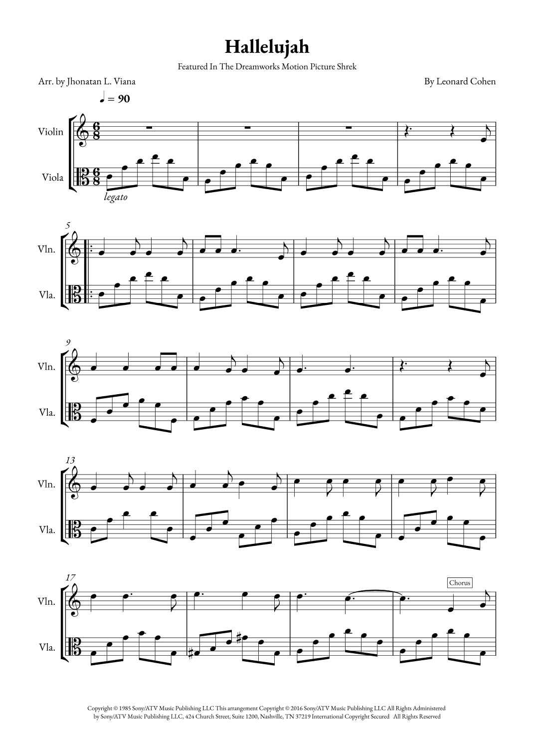 Hallelujah (arr. Jhonatan Lucio Viana)