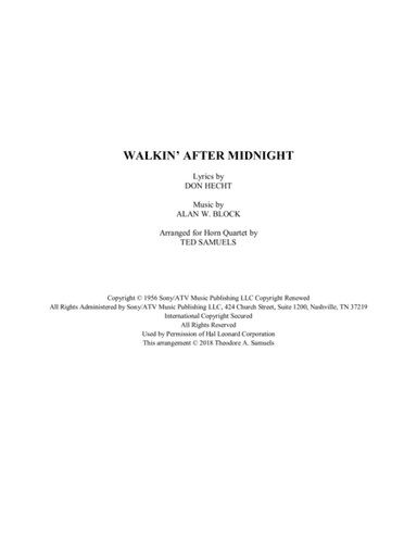 Walkin' After Midnight (arr. Ted Samuels)