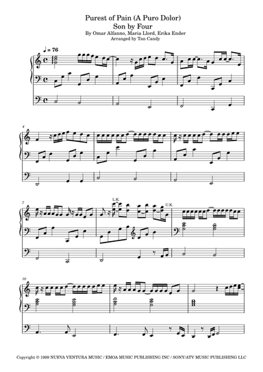 Purest Of Pain (a Puro Dolor) (arr. Tan Candy)