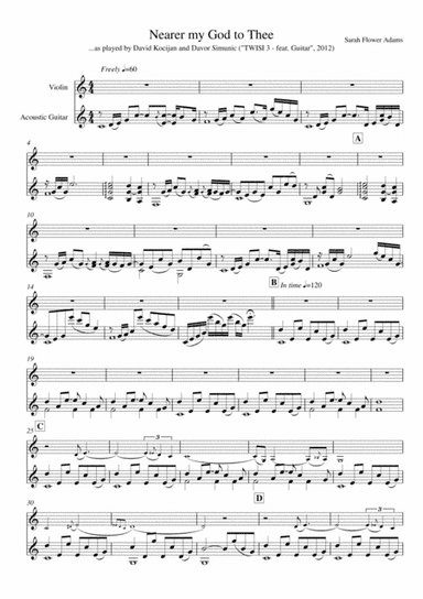 Nearer my God to Thee (guitar & violin) (arr. David Kocijan & Davor Simunic)