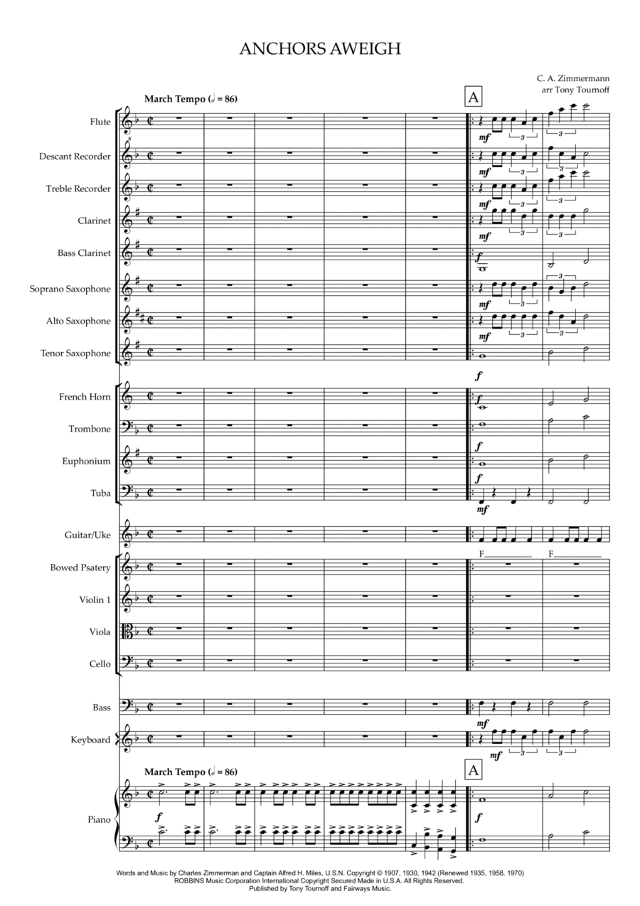Anchors Aweigh (arr. Tony Tournoff)