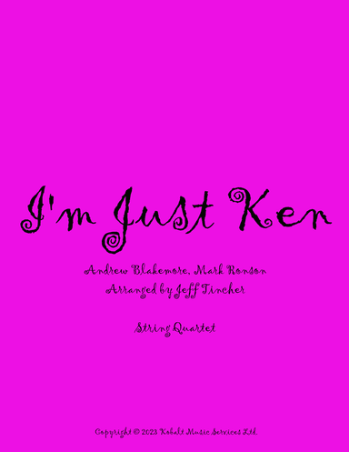 I'm Just Ken (arr. Jeff Tincher)
