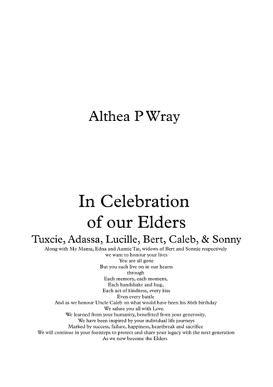 In Celebration of our Elders