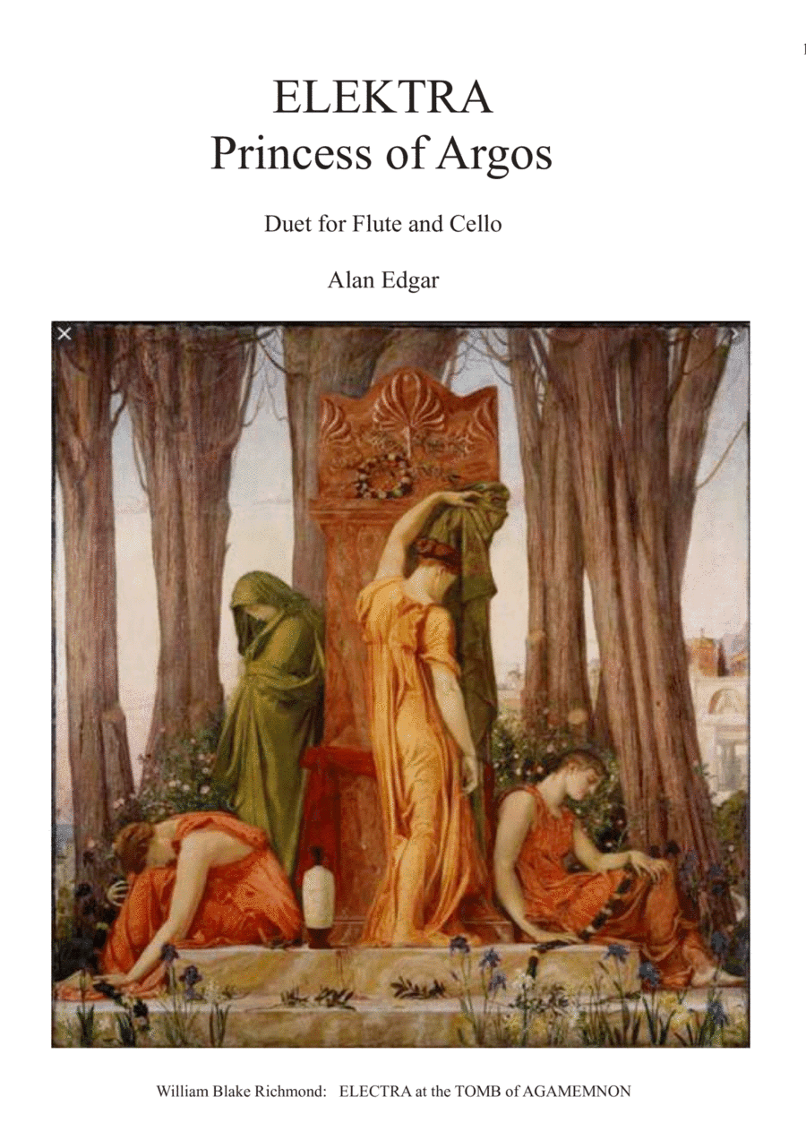 ELEKTRA, PRINCESS of ARGOS duet for Flute and Cello