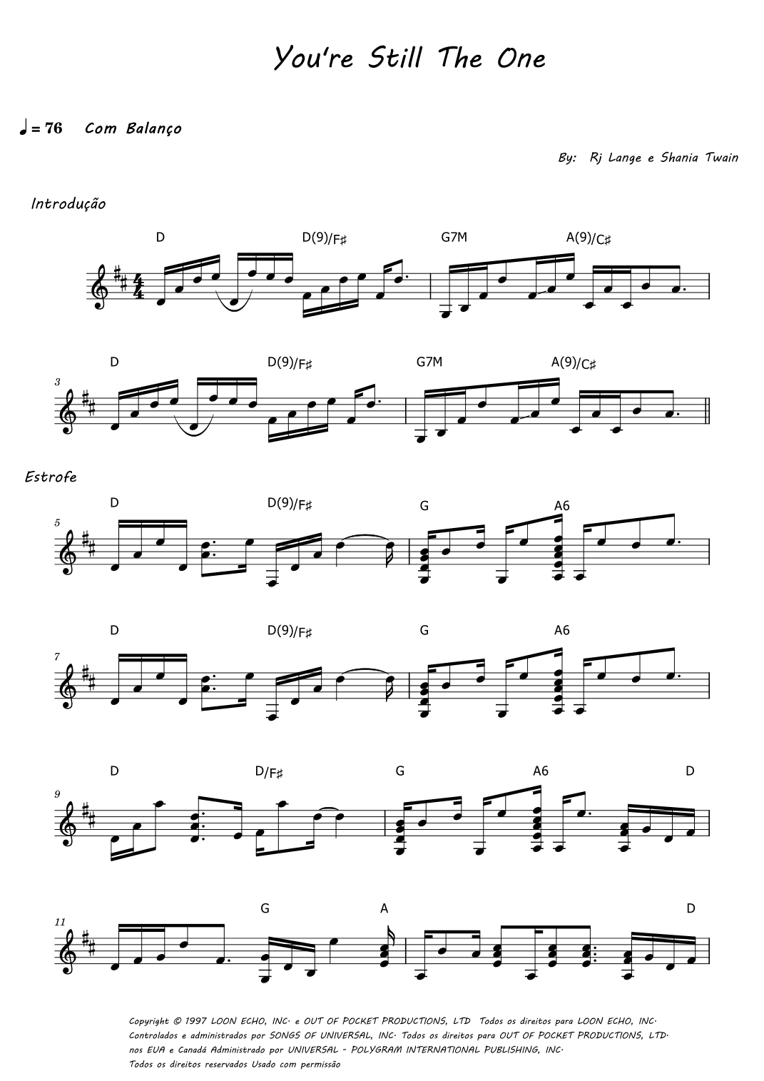 You're Still The One (arr. Cleber Correia)