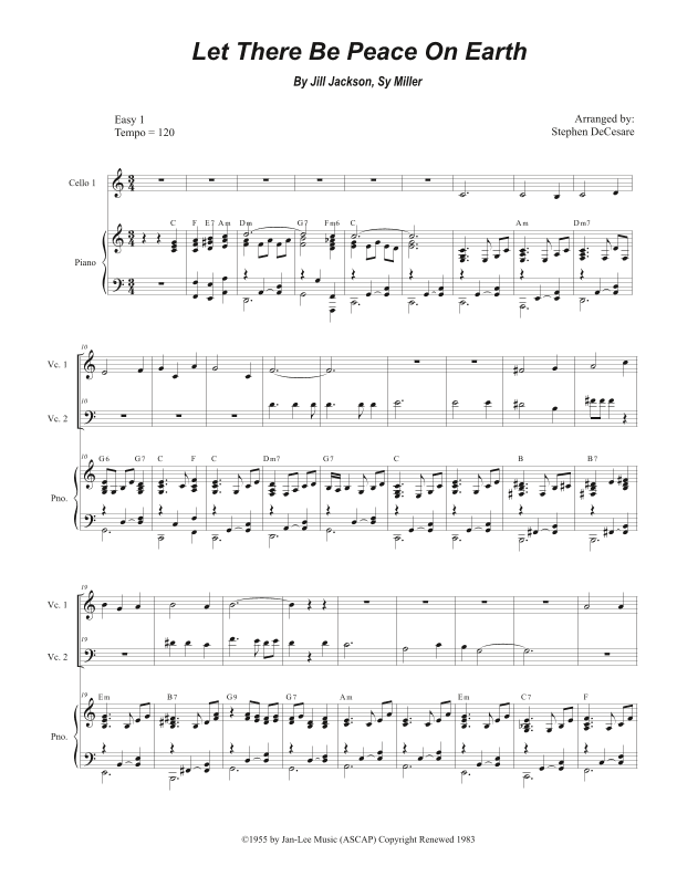 Let There Be Peace On Earth (arr. Stephen DeCesare)
