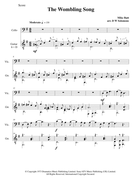 The Wombling Song (arr. David Warin Solomons)
