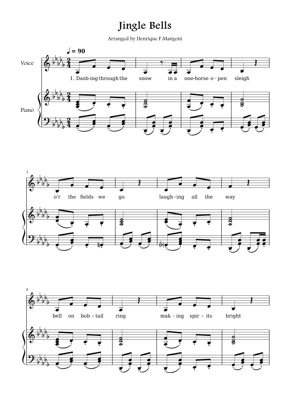 Jingle Bells (arr. Henrique F Mangoni)