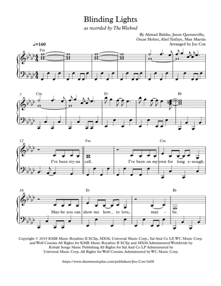 Blinding Lights (arr. Joe Cox)