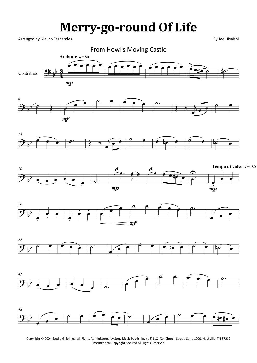 Merry-go-round Of Life (arr. Glauco Fernandes)