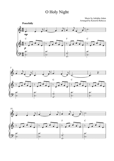 O Holy Night (arr. Kaiserin Rebecca)