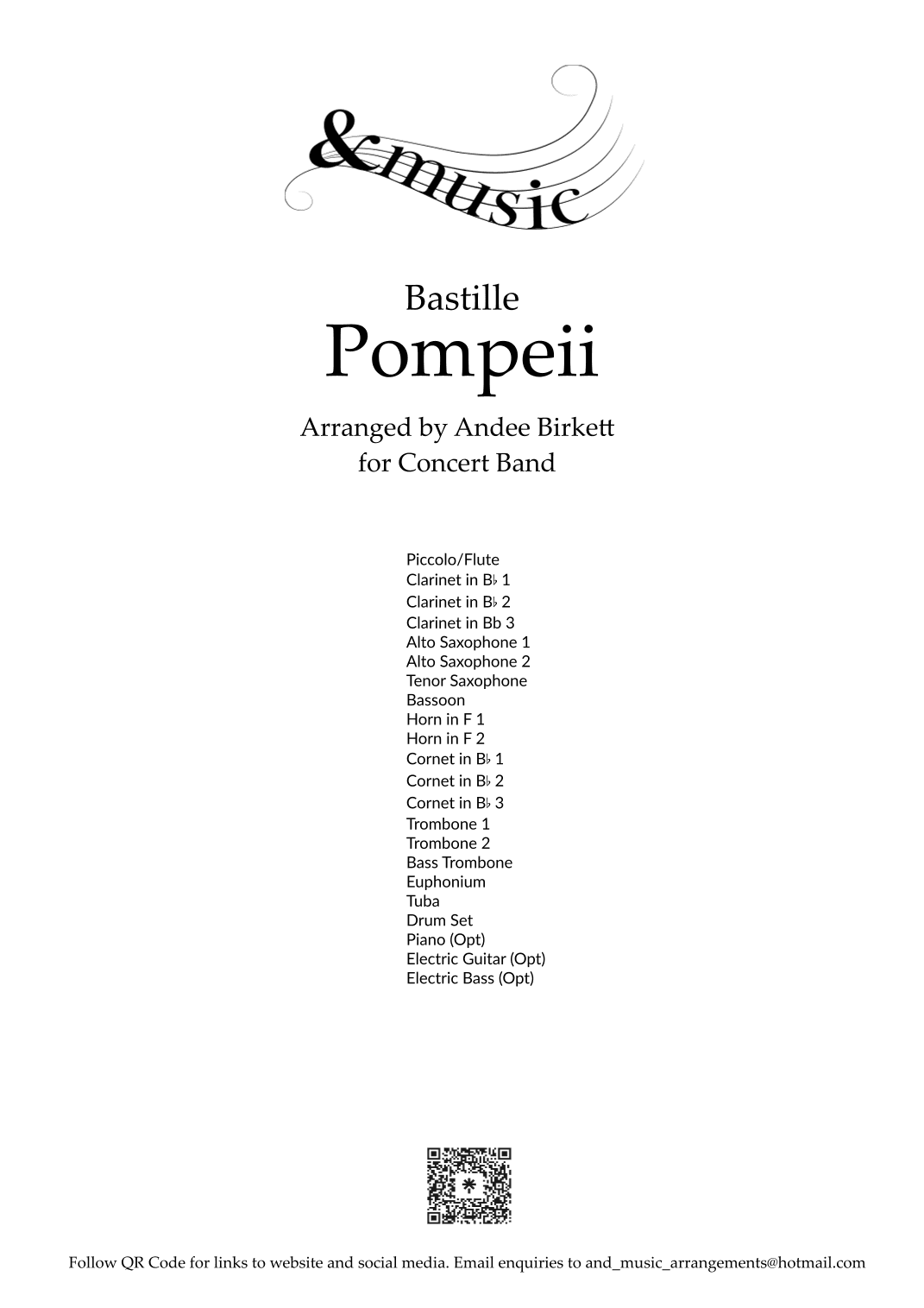 Pompeii (arr. Andee Birkett)