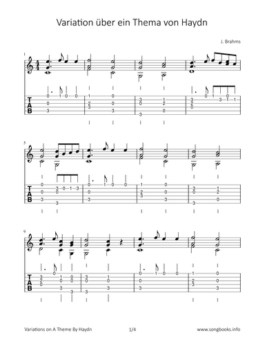 Variation über ein Thema von Haydn (arr. Bettina Schipp)