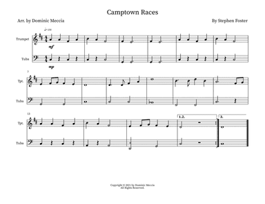 Camptown Races- Trumpet and Tuba Duet (arr. Dominic Meccia)