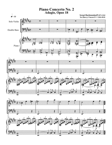 Piano Concerto No.2, Op.18: II. Adagio sostenuto (arr. Teo Barry Vincent)