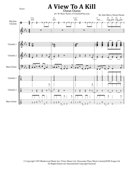 A View To A Kill (arr. M. Ryan Taylor)
