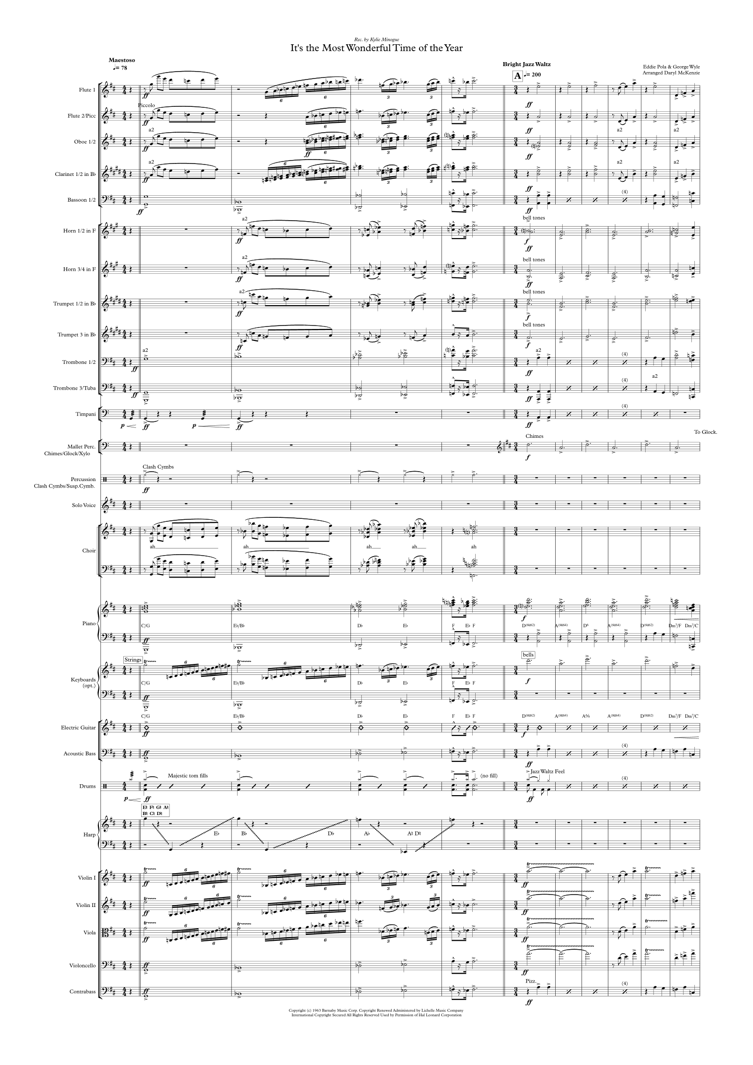 The Most Wonderful Time Of The Year (arr. Daryl McKenzie)