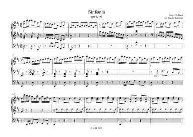 Bach Sinfonia to Cantata 29 for organ (arr. Gavin Bateman)