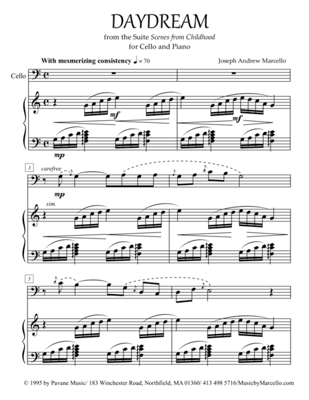 Daydream - from 'Scenes from Childhood' for Cello & Piano