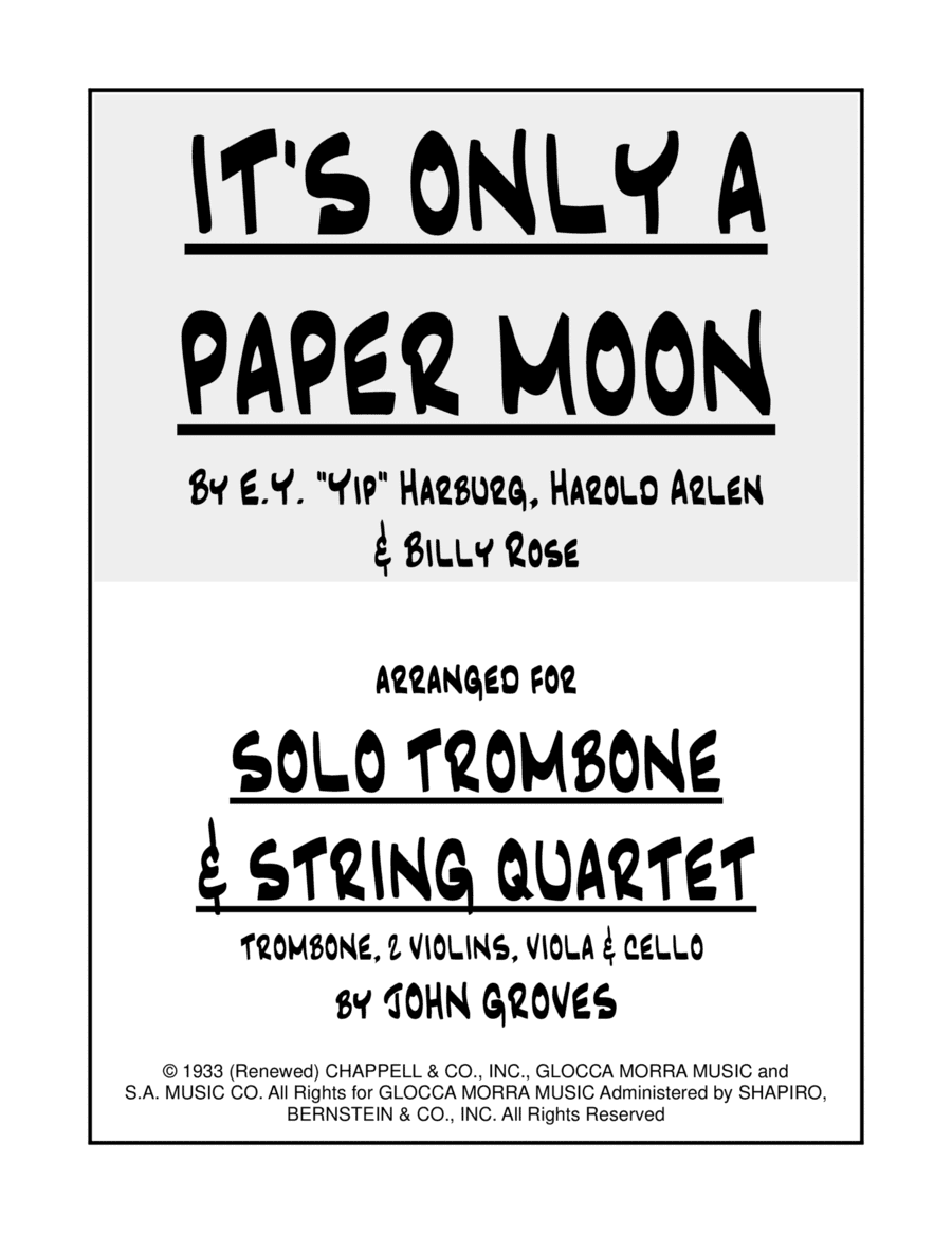 It's Only A Paper Moon (arr. John Groves)