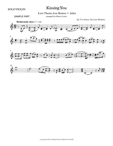 Kissing You (arr. Sherry Lewis)