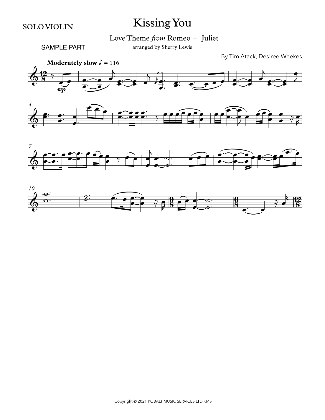 Kissing You (arr. Sherry Lewis)
