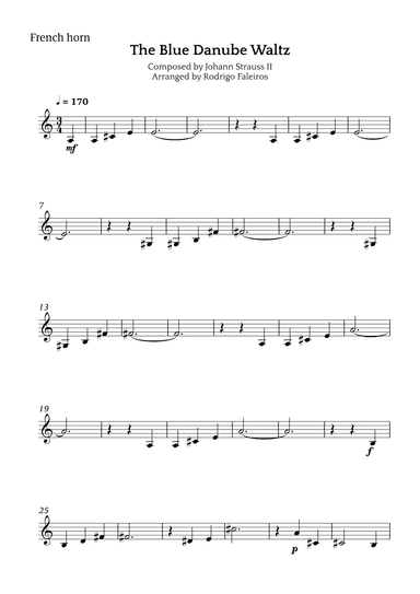The Blue Danube Waltz (arr. Rodrigo Faleiros)