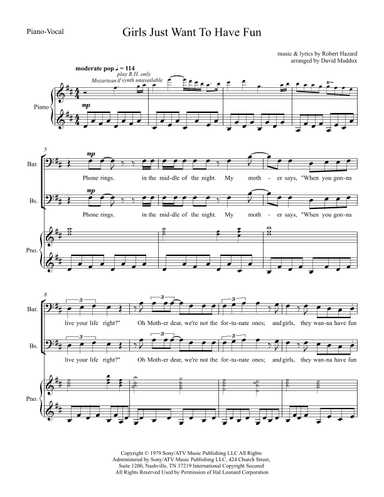 Girls Just Want To Have Fun (arr. David Maddux)
