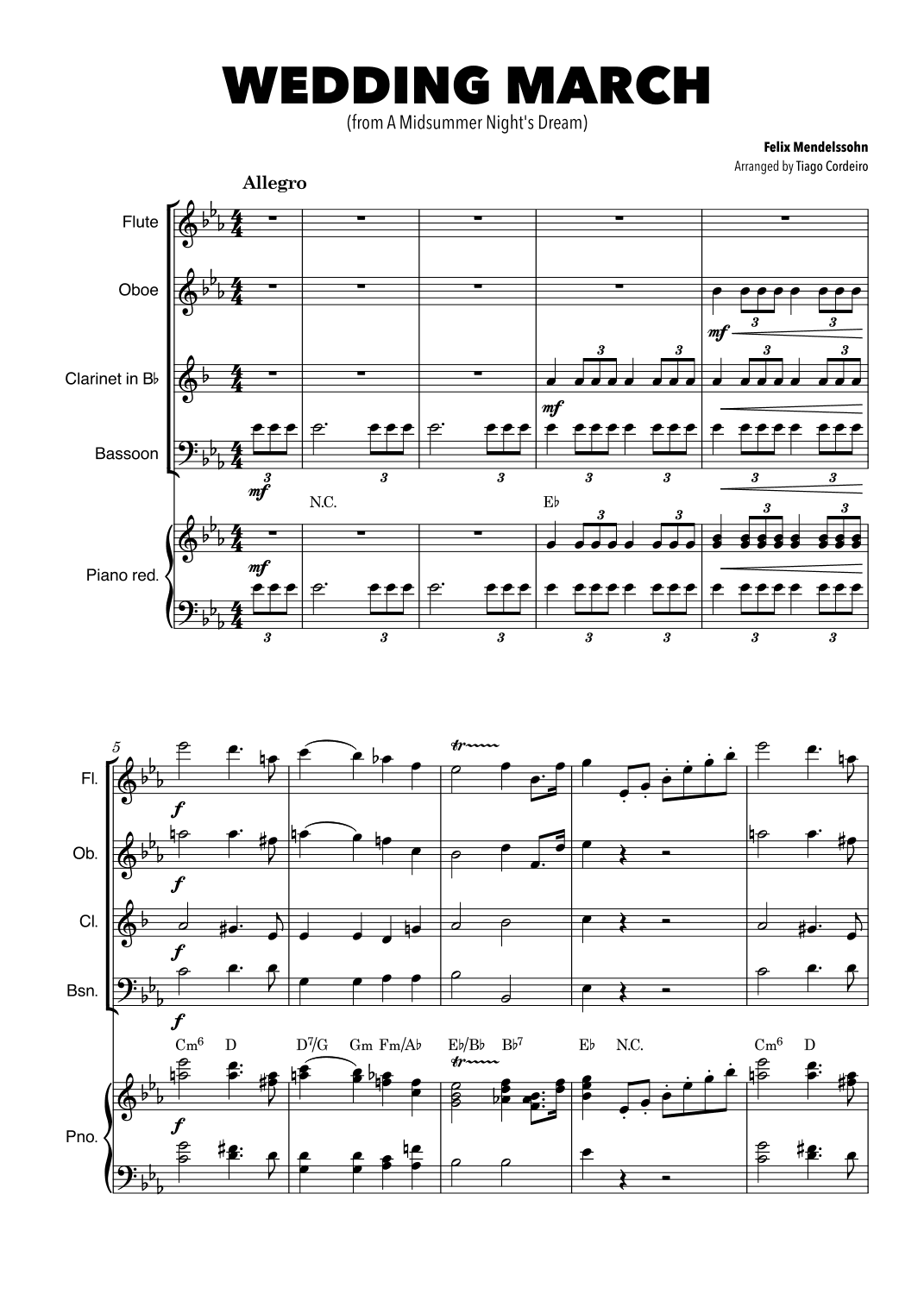 Wedding March (arr. Tiago Cordeiro)
