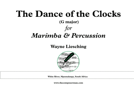 Dance of the Clocks (G major) for Marimba and Percussion