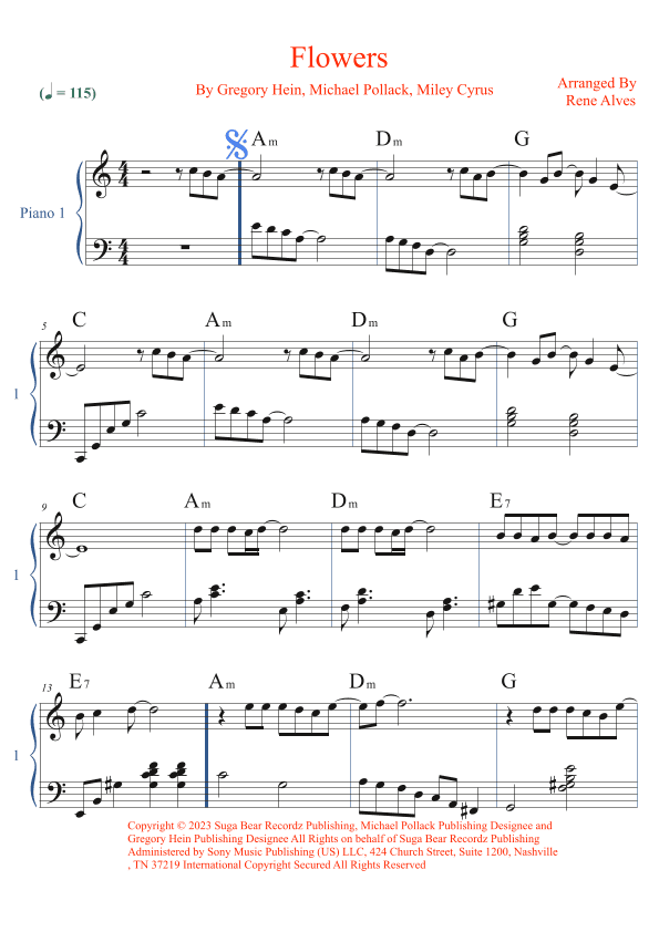 Flowers (arr. Rene Alves)