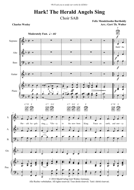 Hark! The Herald Angels Sing (arr. Gert Th. Walter)