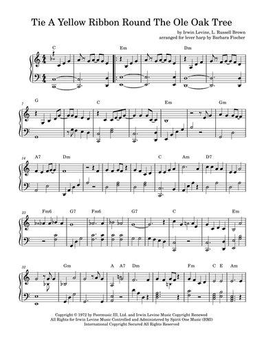 Tie A Yellow Ribbon Round The Ole Oak Tree (arr. Barbara Fischer)