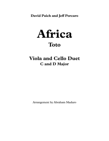 Africa (arr. Abraham Maduro)