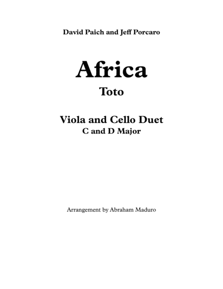 Africa (arr. Abraham Maduro)
