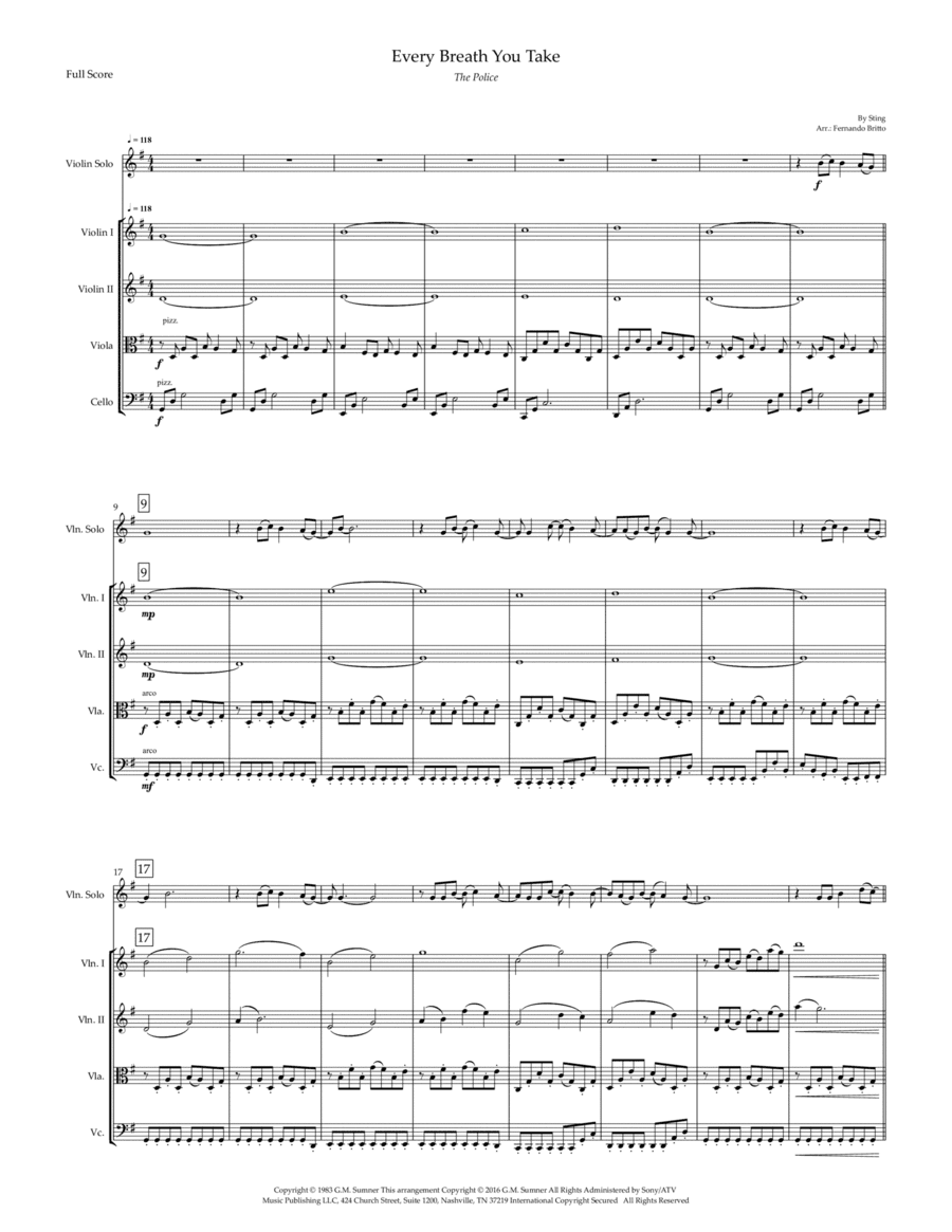 Every Breath You Take (arr. Fernando Britto)