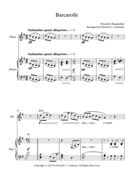 Barcarolle (arr. Doniell Cushman)