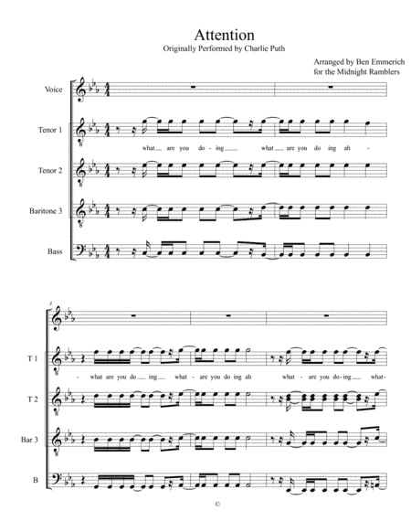 Attention (arr. Ben Emmerich)