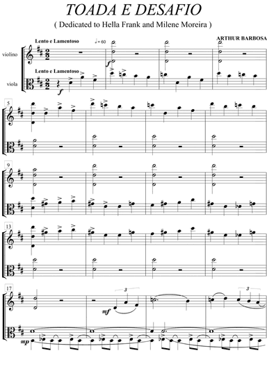 Toada e Desafio (Classical duet based on Brazilian folk music)