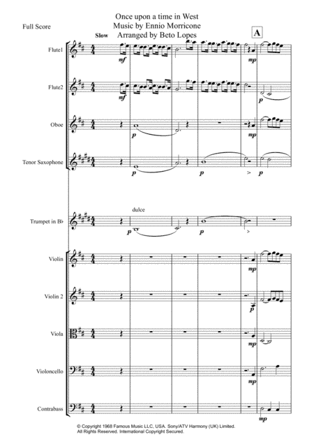 Once Upon A Time In The West (arr. Beto Lopes)