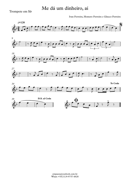 Me dá um dinheira aí (arr. Diego Nogueira)