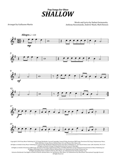 Shallow (arr. Guillaume Martin)