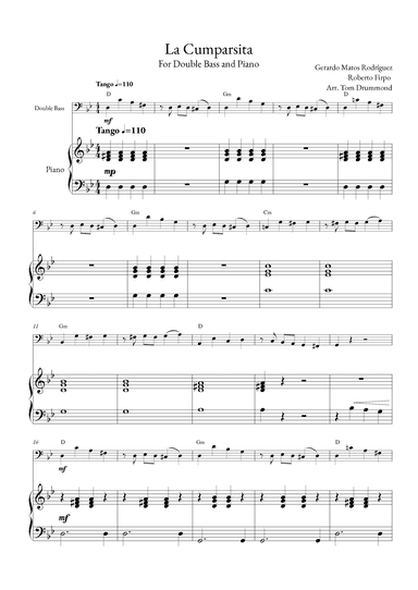La Cumparsita (arr. Tom Drummond)