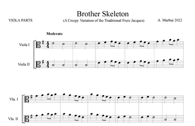 Brother Skeleton - Viola Parts (arr. A. Marbut 2022)