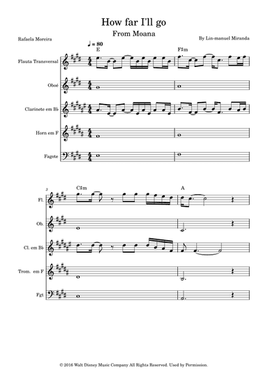 How Far I'll Go (arr. Rafaela Moreira)